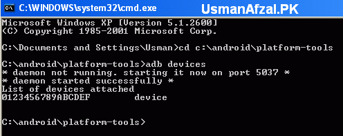 ADB devices attached